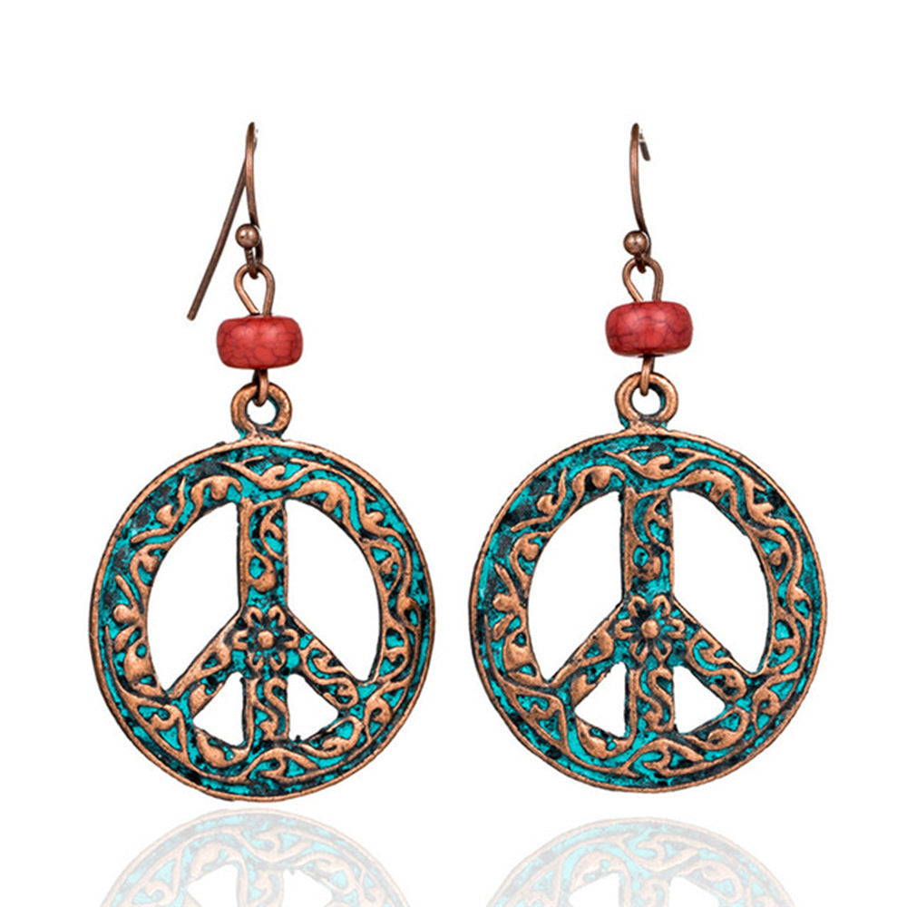 Alloy Pattern Hollow Literary Earrings | Consonak