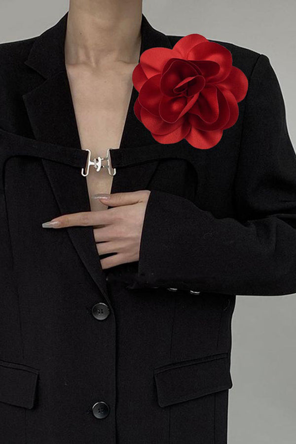 Satin Fabric Flower All-match Brooch-consonak