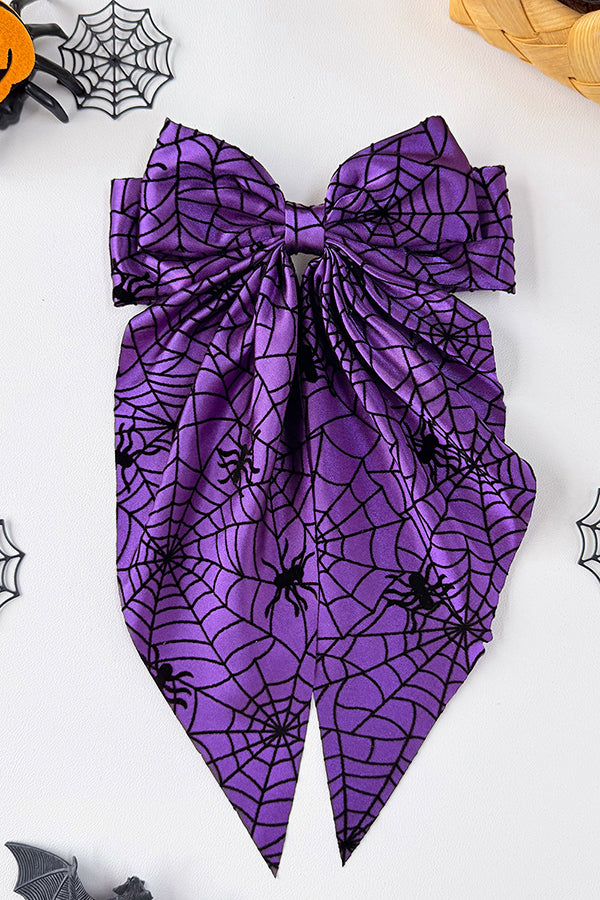 Halloween Spiderweb Bow Hair Clip-Consonak