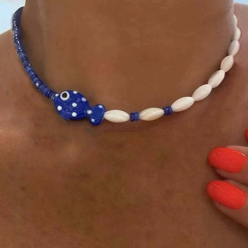 Cute Polka Dot Clownfish Necklace-consonak