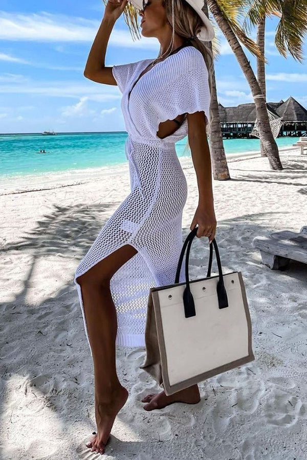 Sailing The Sea Knitted Cover Up Dress | Consonak