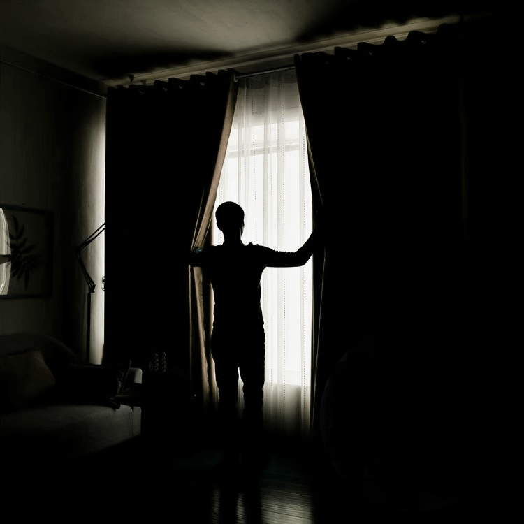 1 gold embossed curtain, simple Nordic style full blackout curtain, thickened insulation and sun protection bedroom floor to ceiling living room curtain fabric finished product