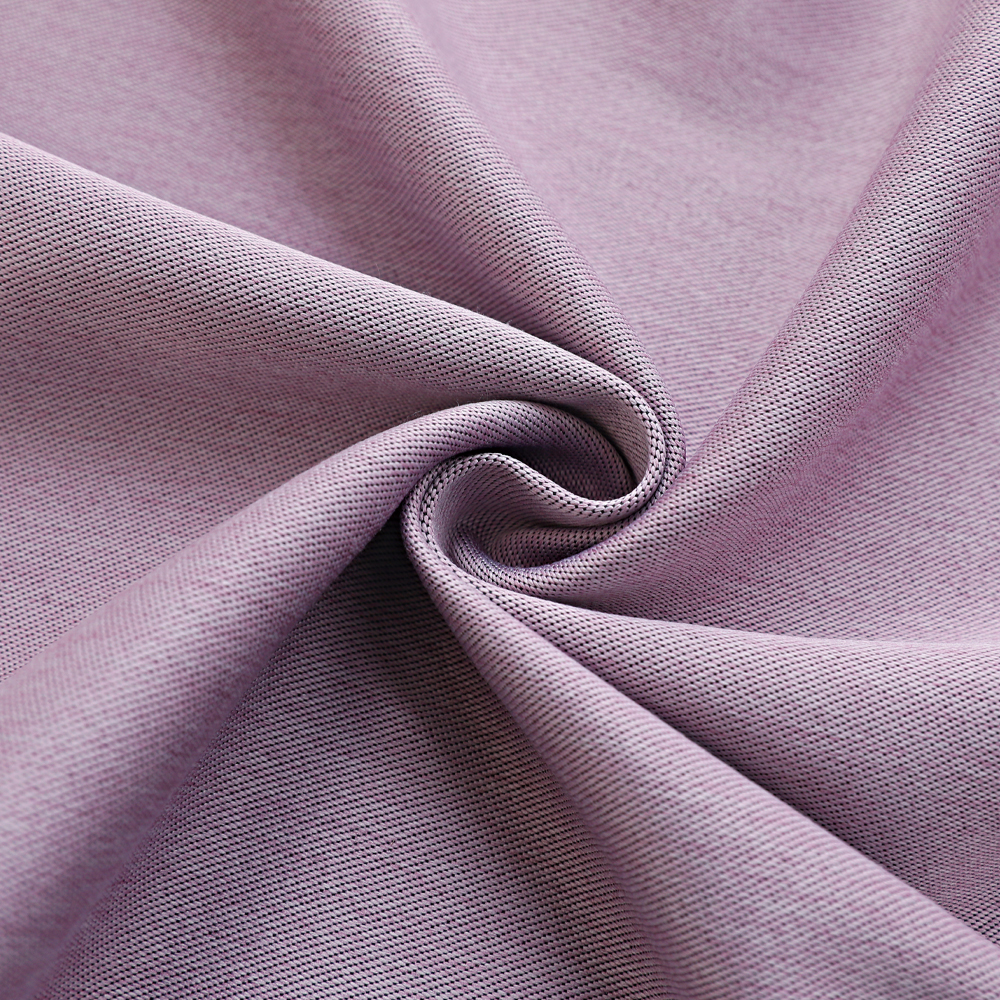 1 piece of European double-layer thick purple curtain for shading, high-end fabric and yarn integrated product, living room, bedroom customized relief embroidery