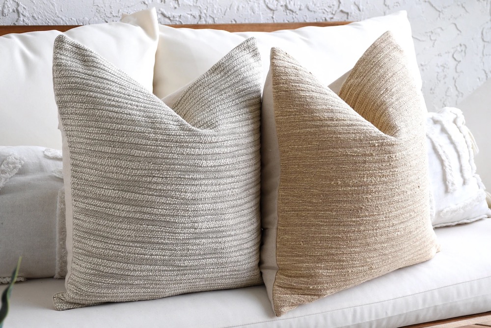 Neutral Simple Boho Pillow Combination | Sofa Pillow Cover Set 