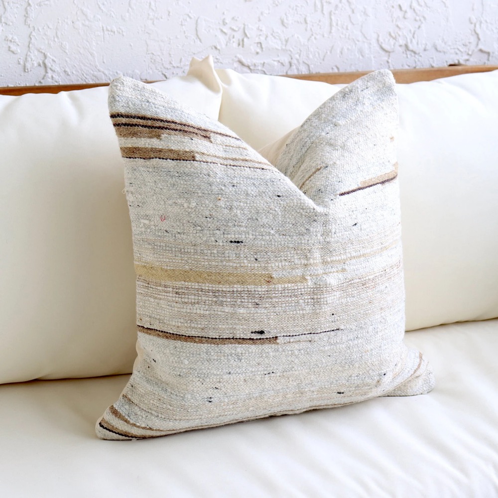 Textured Boho Pillow Cover Set, Lumbar Sofa Pillows, Brown 18x18 textured covers