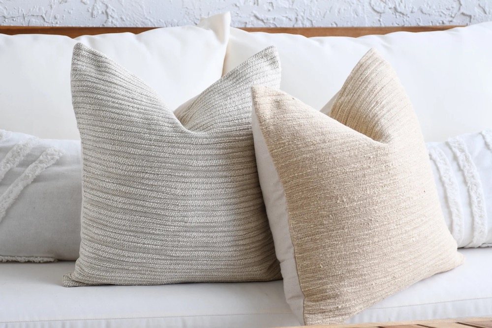 Neutral Simple Boho Pillow Combination | Sofa Pillow Cover Set