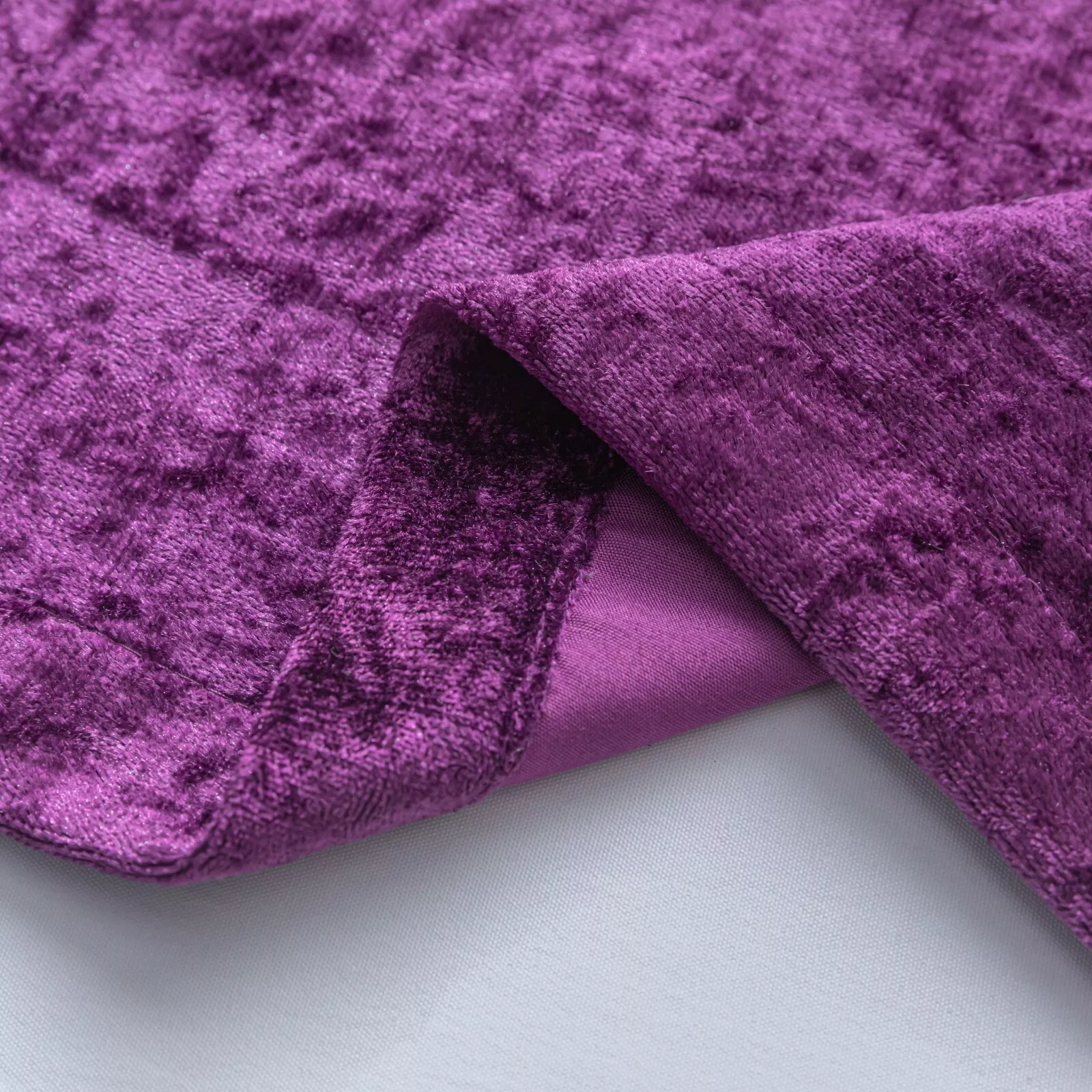 ROOEE Luxury Crushed Velvet Curtains PAIR Fully Lined Eyelet Ring Top Ready Made