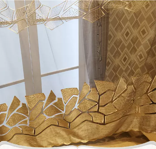 Nordic Simple Curtains Room Velvet Hollow Embroidery Curtain Window Screen