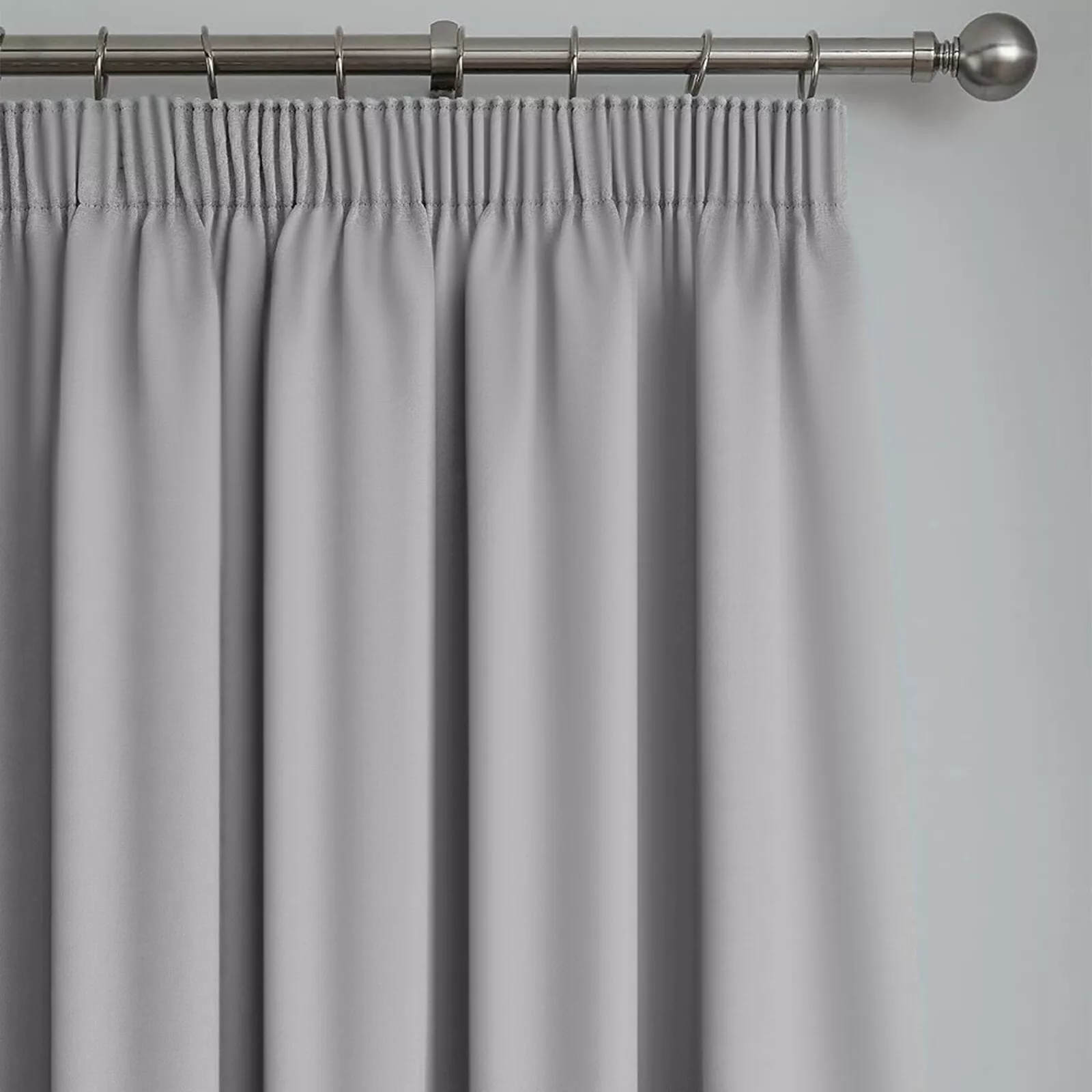 Pencil Pleat Blackout Curtains Thick Thermal Pair of Ready Made Curtain Panel
