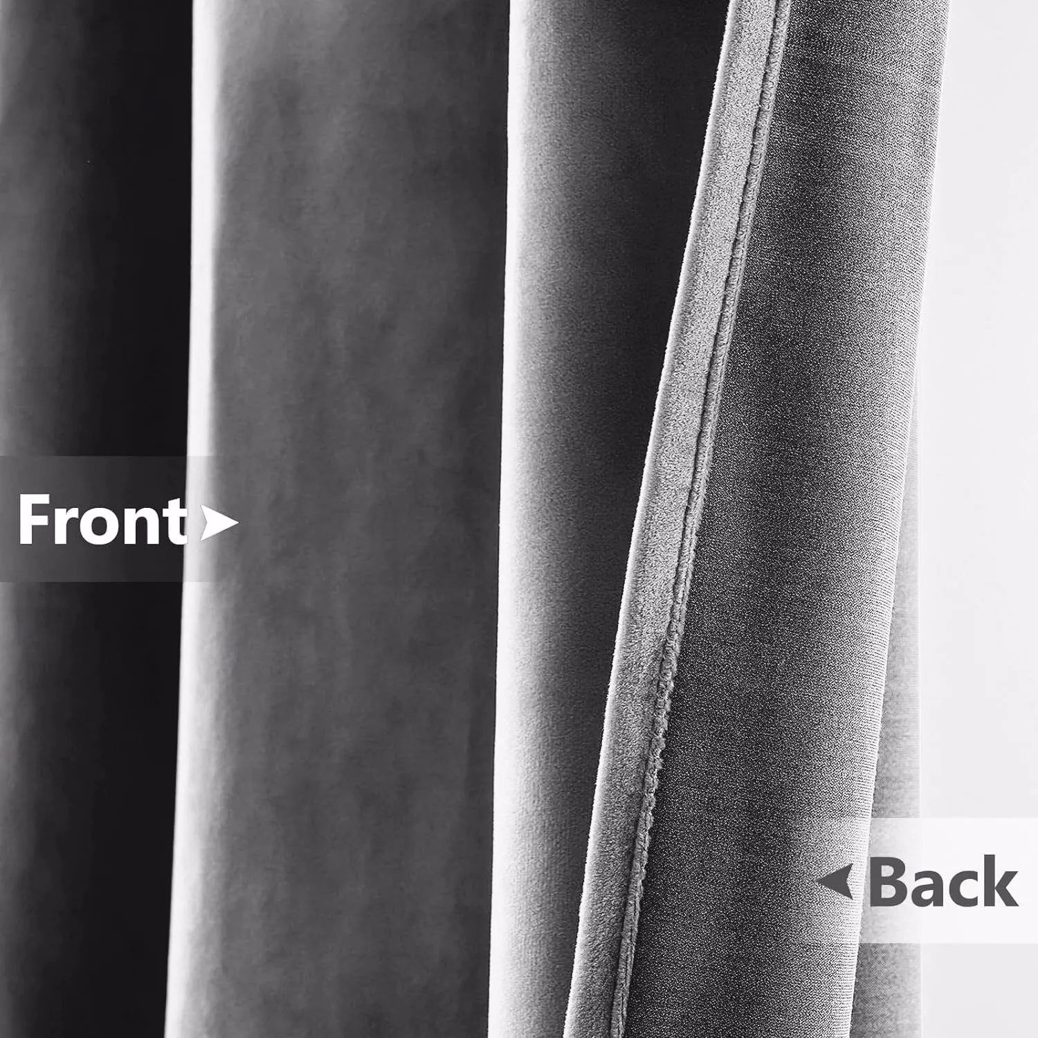 Thick Heavy Velvet Curtains PAIR of Eyelet Ring Top Fully Lined Ready Made Panel