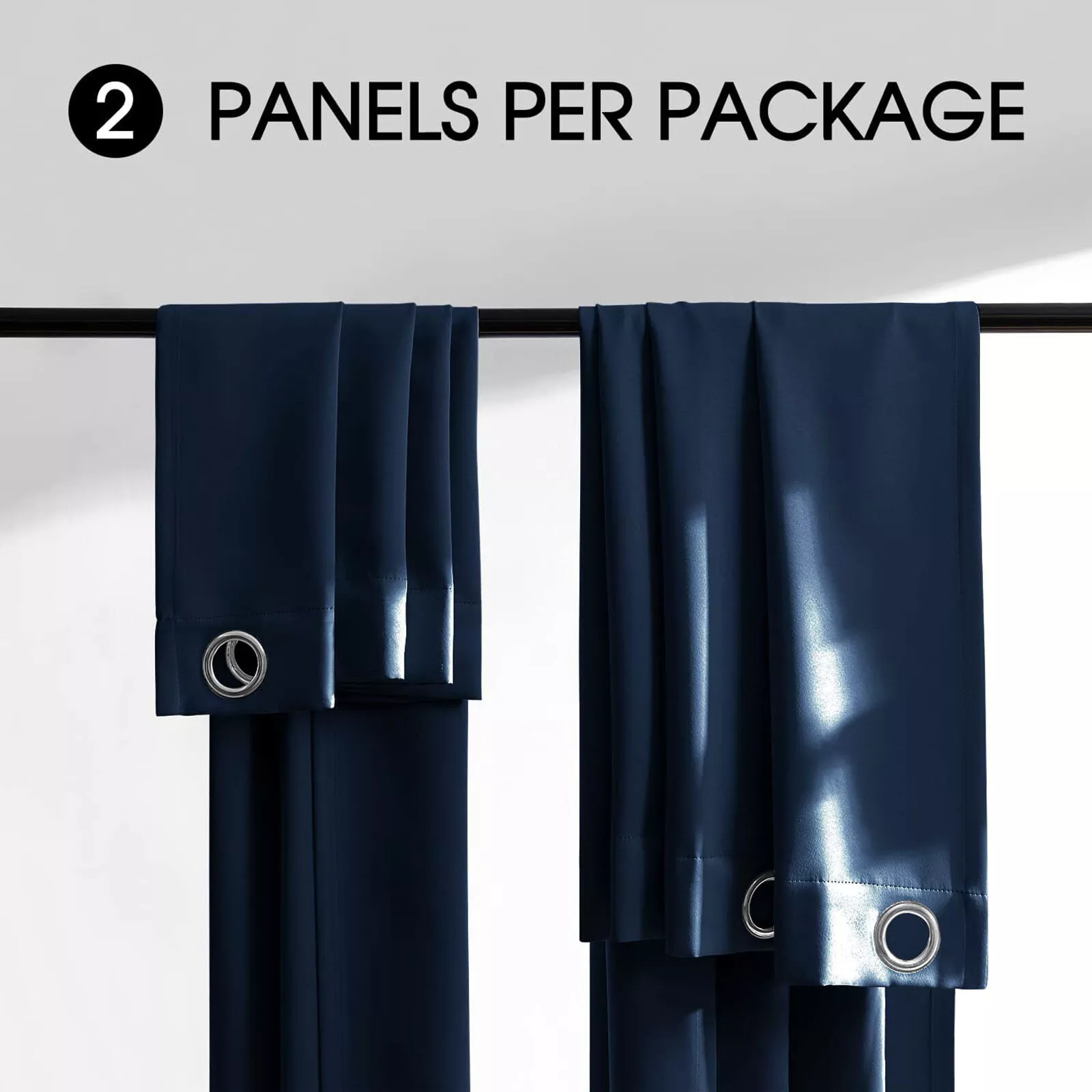 Thermal Thick Blackout Curtains Ready Made Eyelet Ring Top Curtain Pair Tiebacks