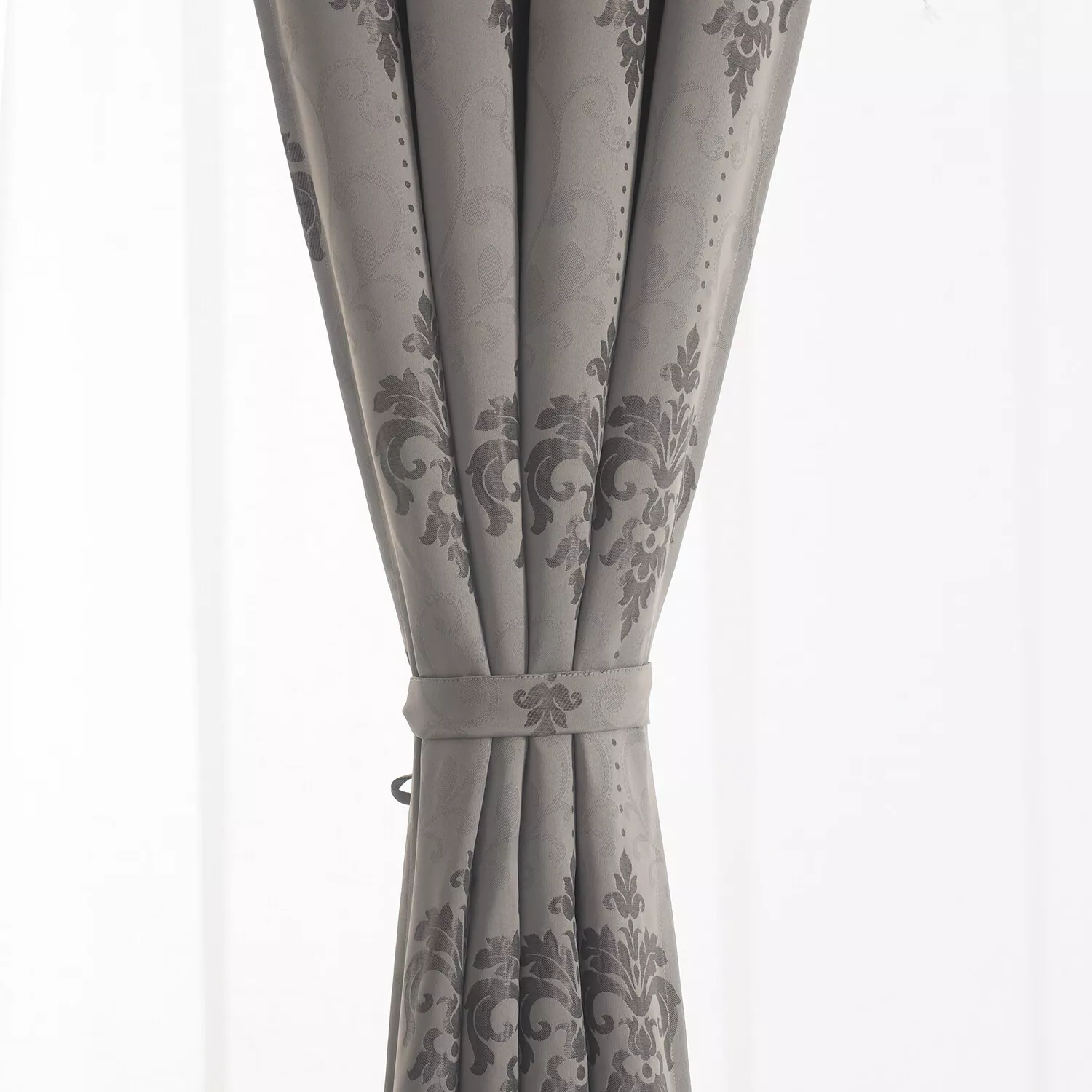 Thermal Insulated bedroom Jacquard Blackout Curtain Tape Top 3 size drop 1pair