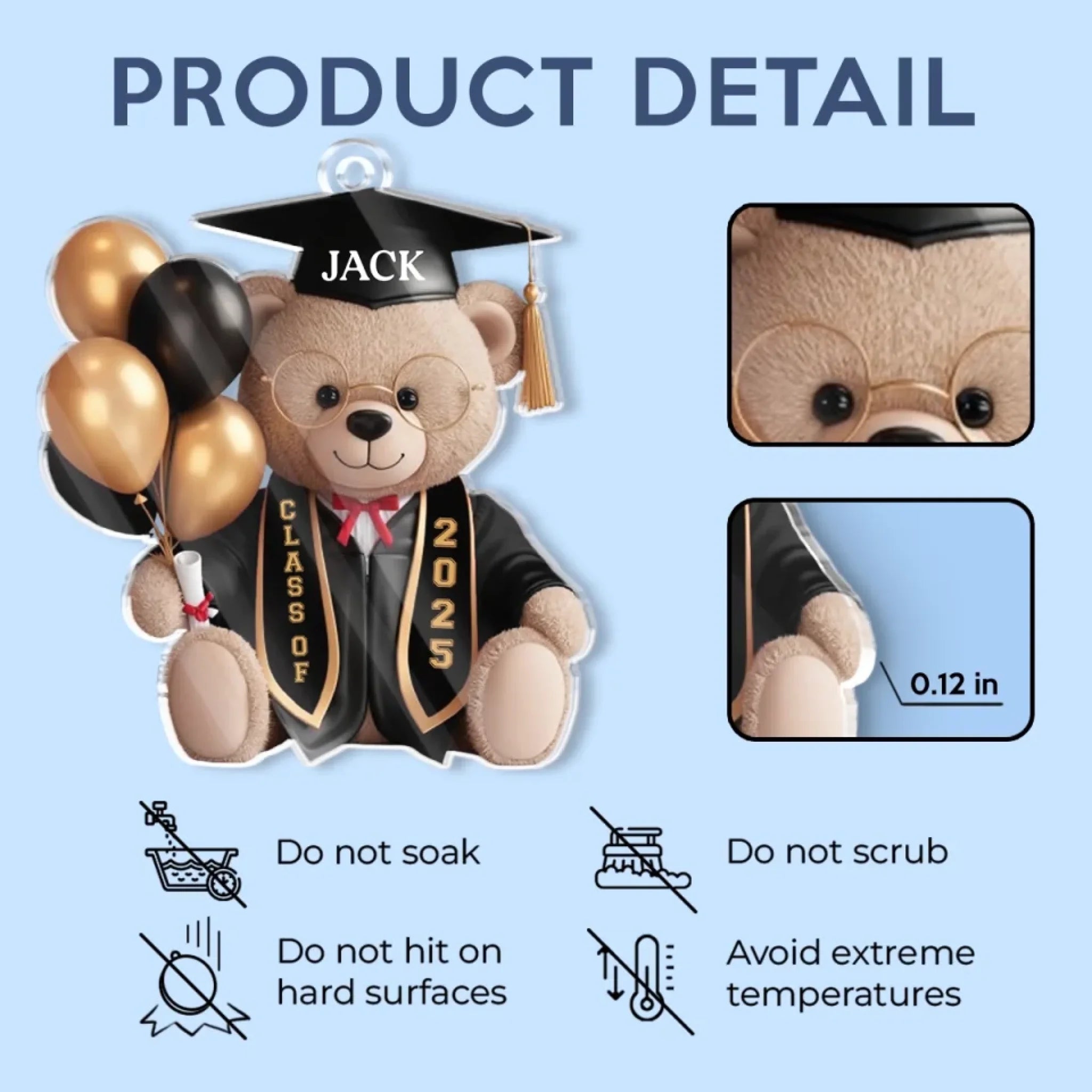 Time To Soar - Family Personalized Custom Car Ornament - Acrylic Custom Shaped - Graduation Gift For Family Members, Siblings, Brothers, Sisters