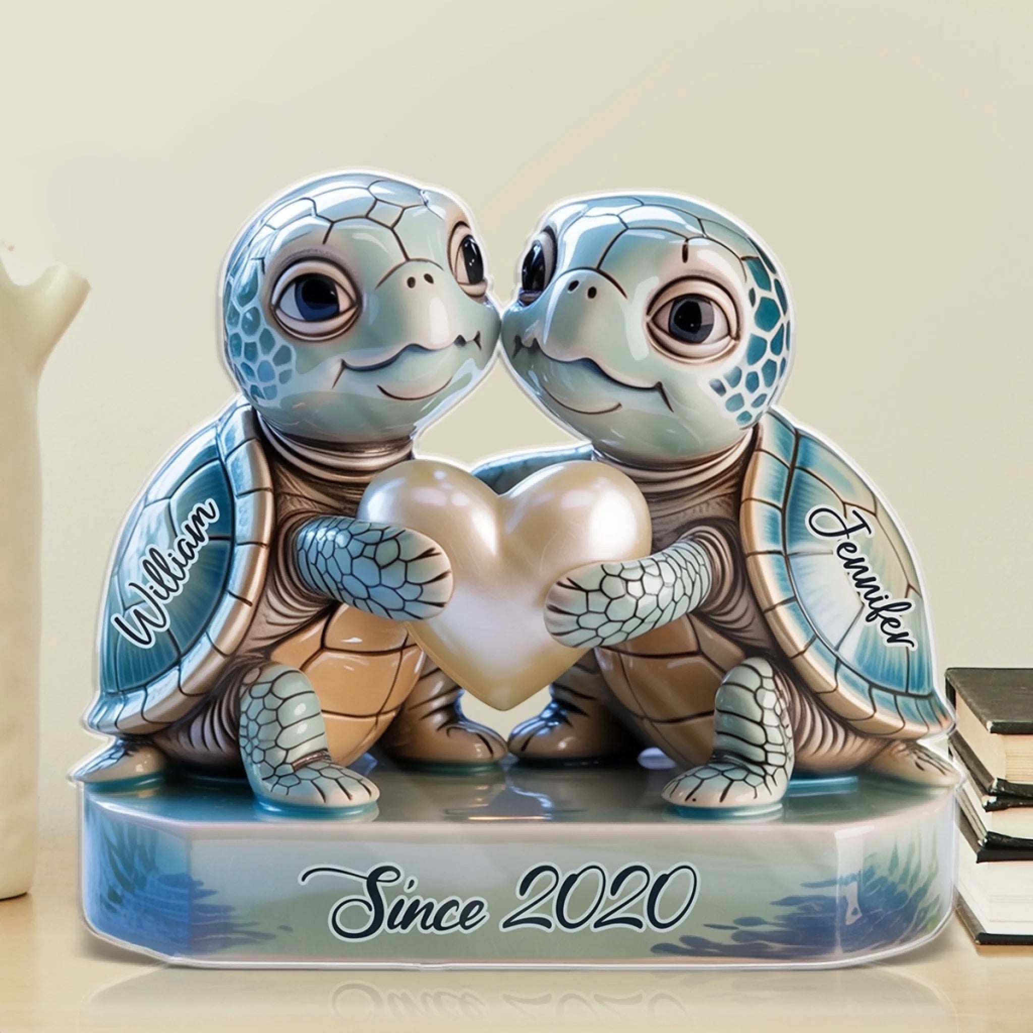 Slow And Steady, Always Together - Couple Personalized Custom Acrylic Plaque Custom Shape - Gift For Husband Wife, Anniversary