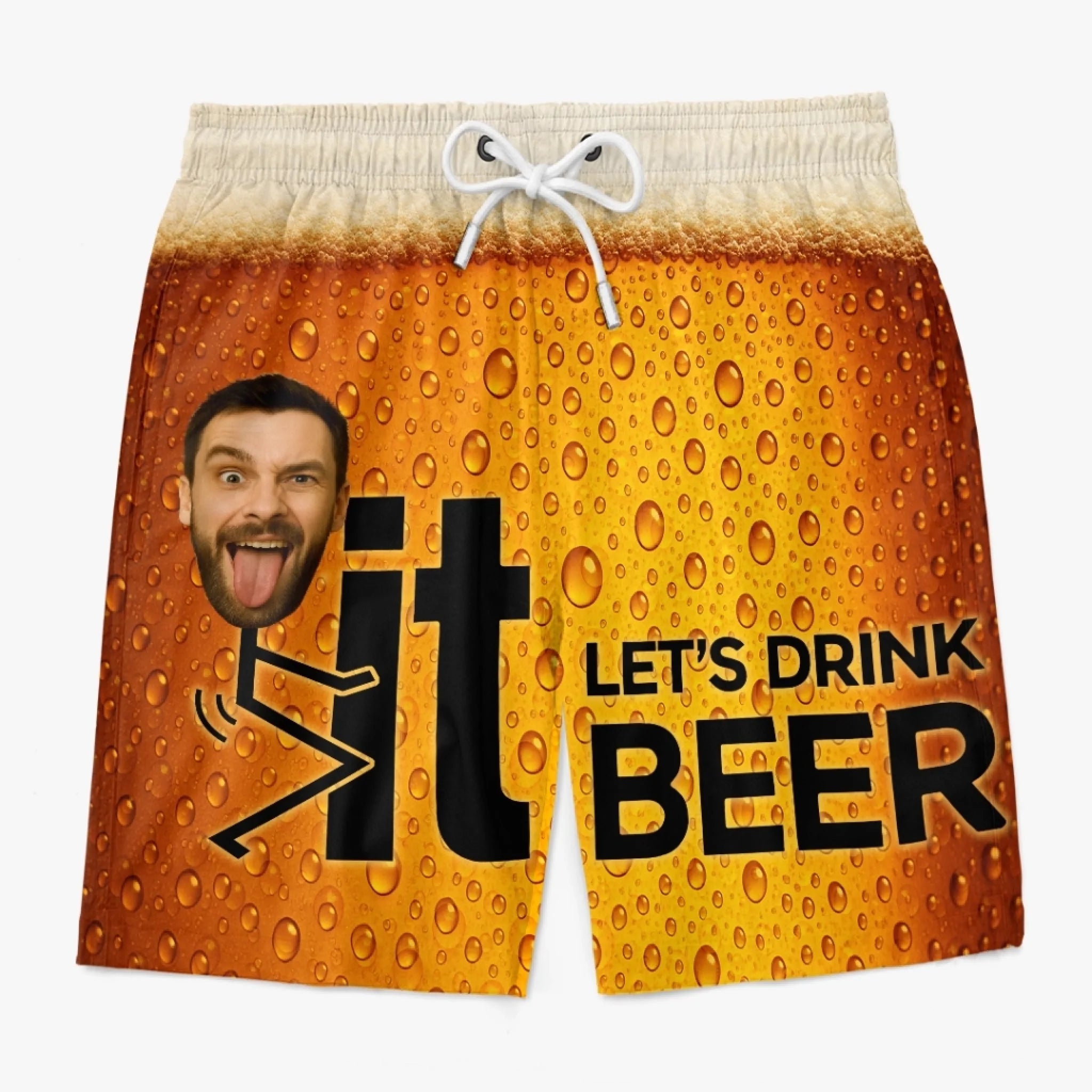 Custom Photo Liquid Therapy In Progress - Family Personalized Custom Tropical Hawaiian Aloha Men Beach Shorts - Summer Vacation Gift For Yourself, Family Members, Best Friends