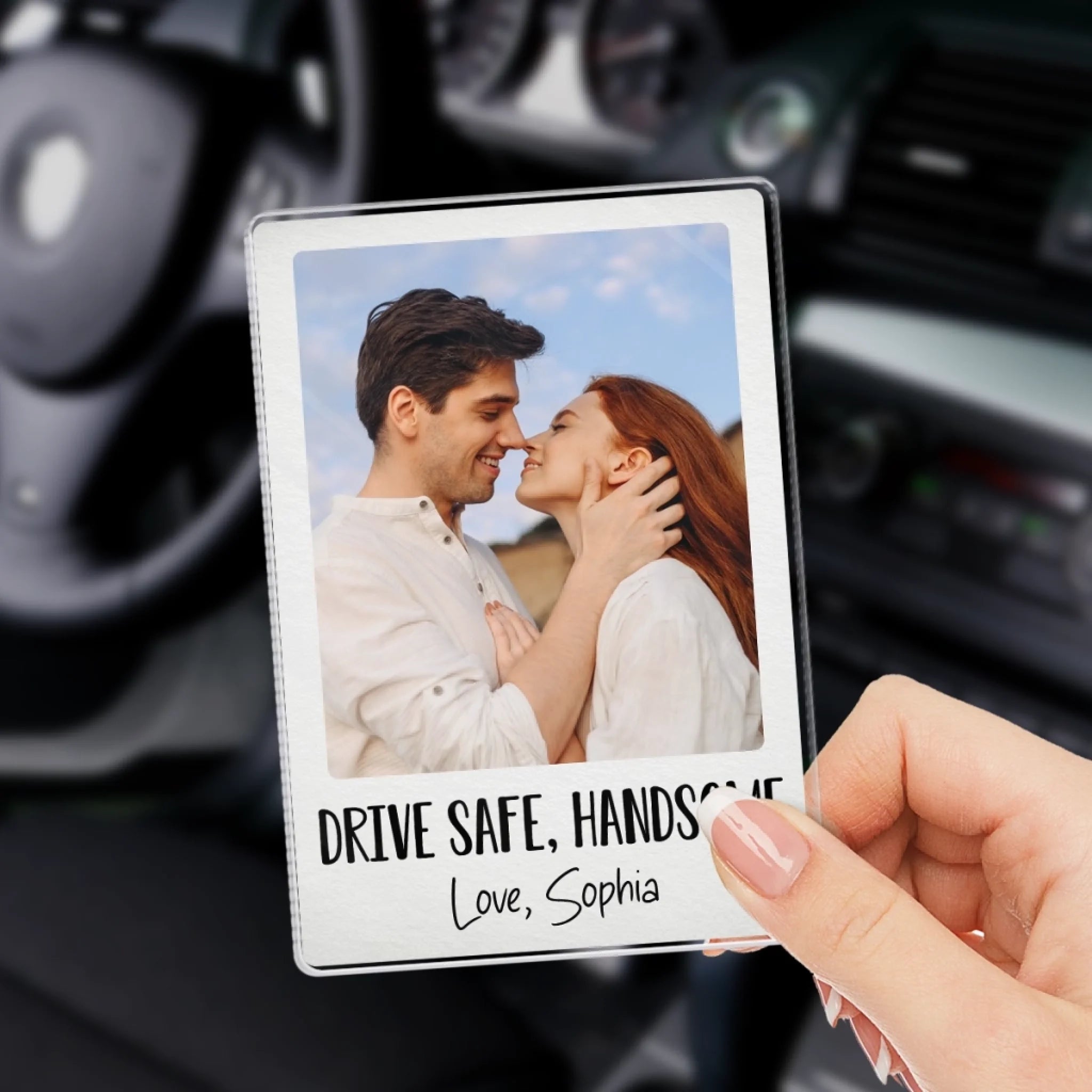 Custom Photo Road Trip Of Love, Every Day - Couple Personalized Custom Acrylic Car Visor Clip - Gift For Husband Wife, Anniversary