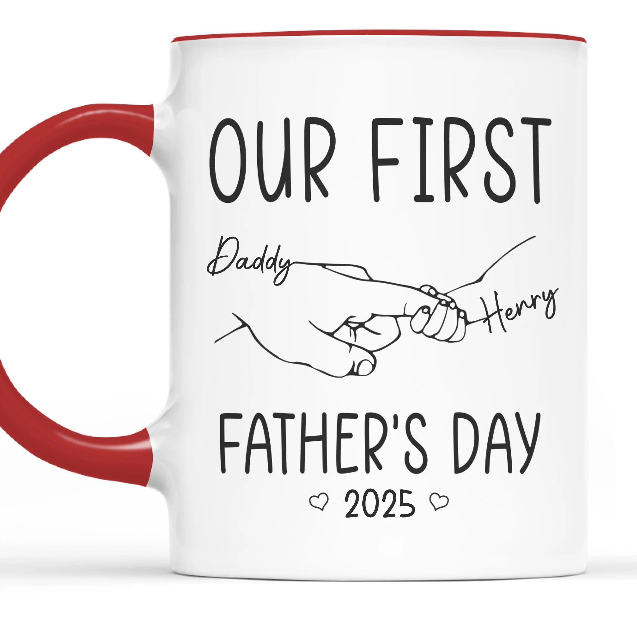 Papa’s Hold, Our Forever Anchor - Family Personalized Custom Accent Mug - Father's Day, Gift For Dad