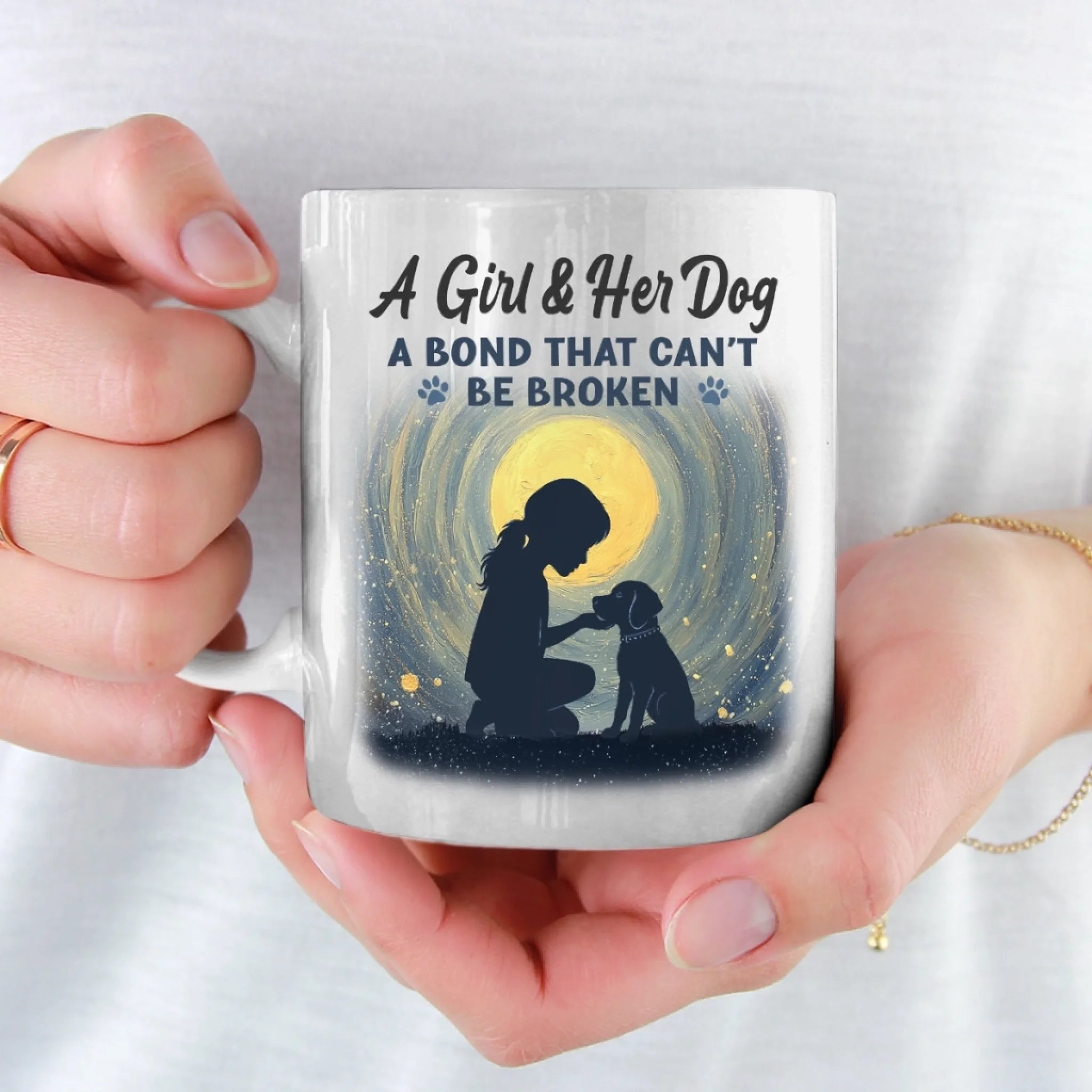A Girl And Her Dog, An Unbreakable Bond - Dog Mug - Gift For Pet Owners, Pet Lovers
