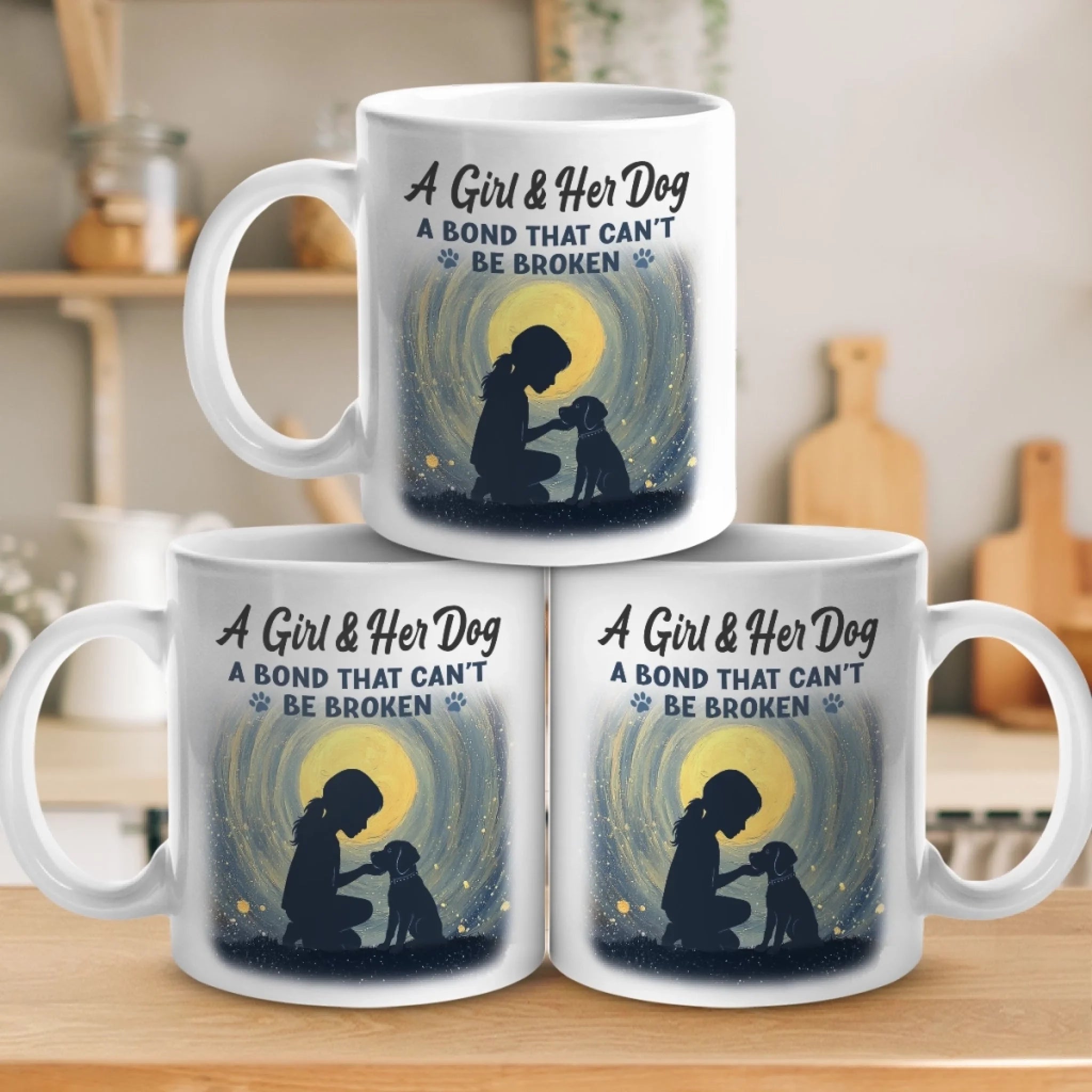 A Girl And Her Dog, An Unbreakable Bond - Dog Mug - Gift For Pet Owners, Pet Lovers