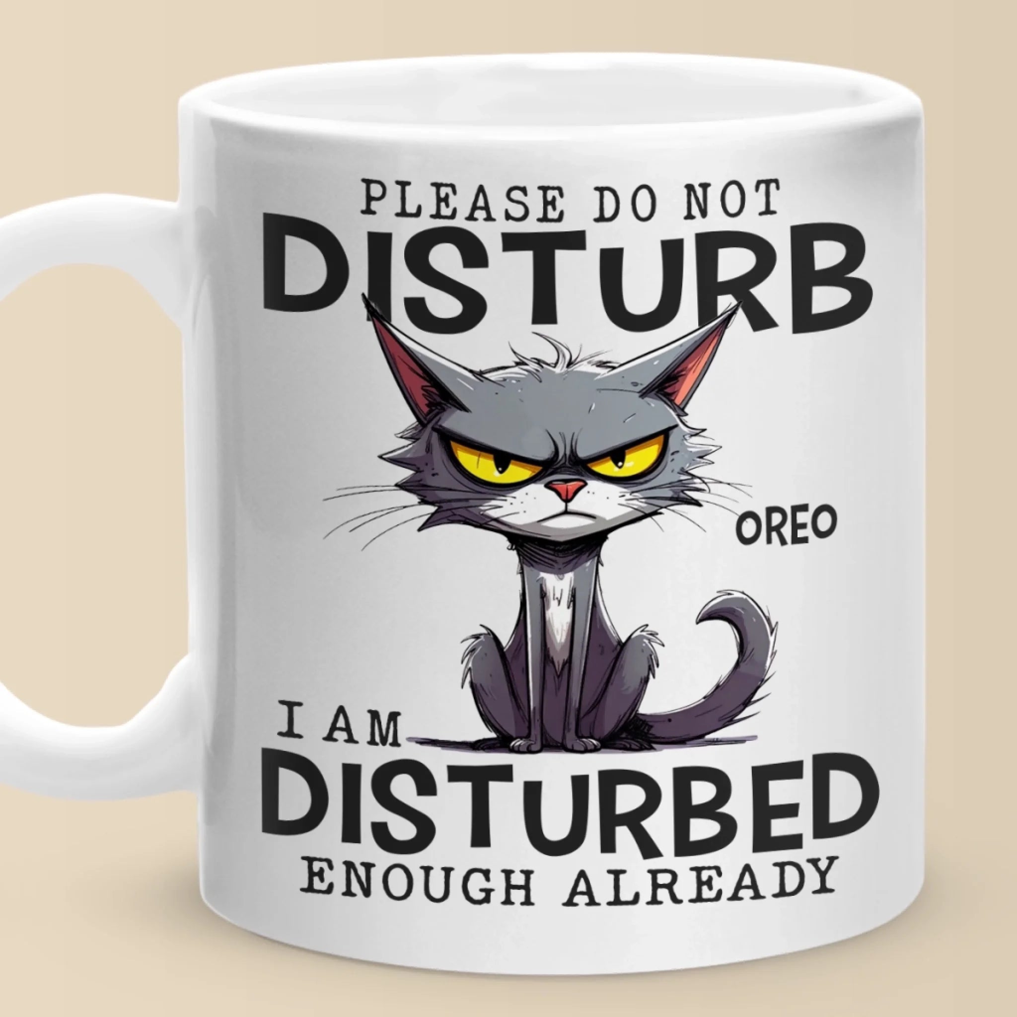 Cranky Cat Club - Friend Personalized Custom Mug - Gift For Yourself, Best Friends, Sisters, Family Members, Coworkers