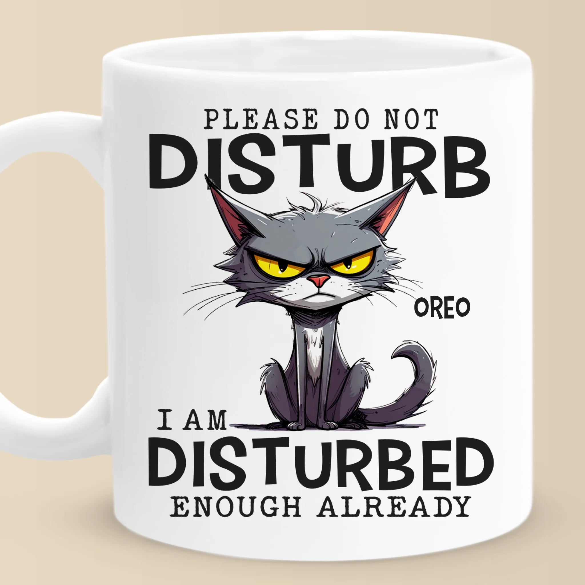 Cranky Cat Club - Friend Personalized Custom Mug - Gift For Yourself, Best Friends, Sisters, Family Members, Coworkers