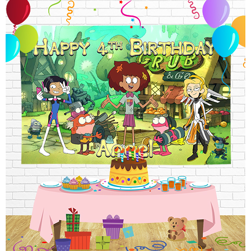 Amphibia Birthday Backdrop for Party Supplies Decorations