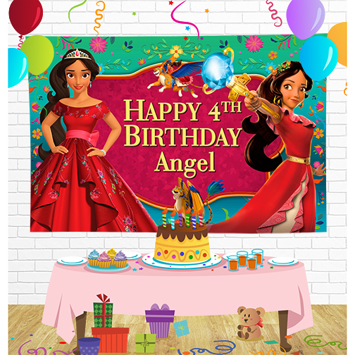 Elena of Avalor Birthday Backdrop for Party Supplies Decorations