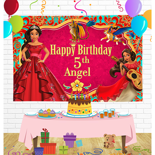 Elena of Avalor Birthday Backdrop for Party Supplies Decorations