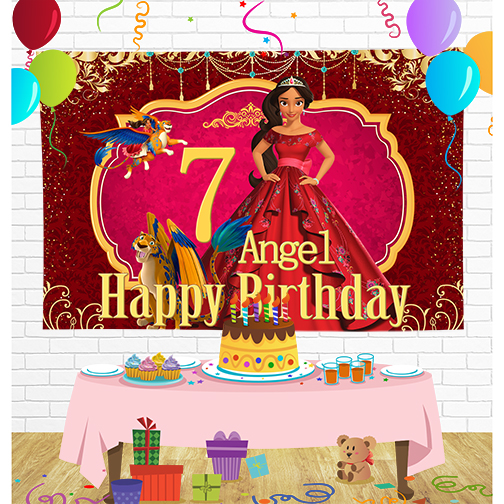 Elena of Avalor Birthday Backdrop for Party Supplies Decorations