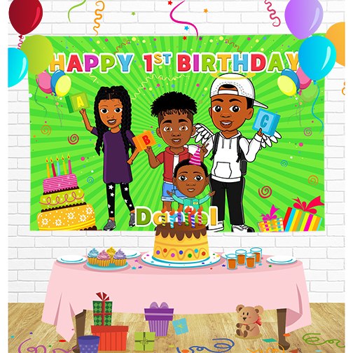 Jools TV Birthday Backdrop for Party Supplies Decorations