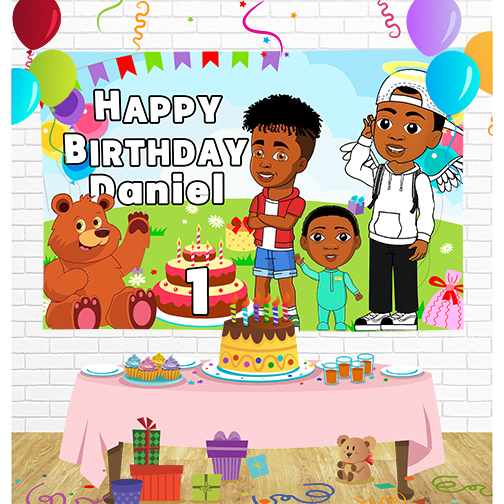 Jools TV Birthday Backdrop for Party Supplies Decorations