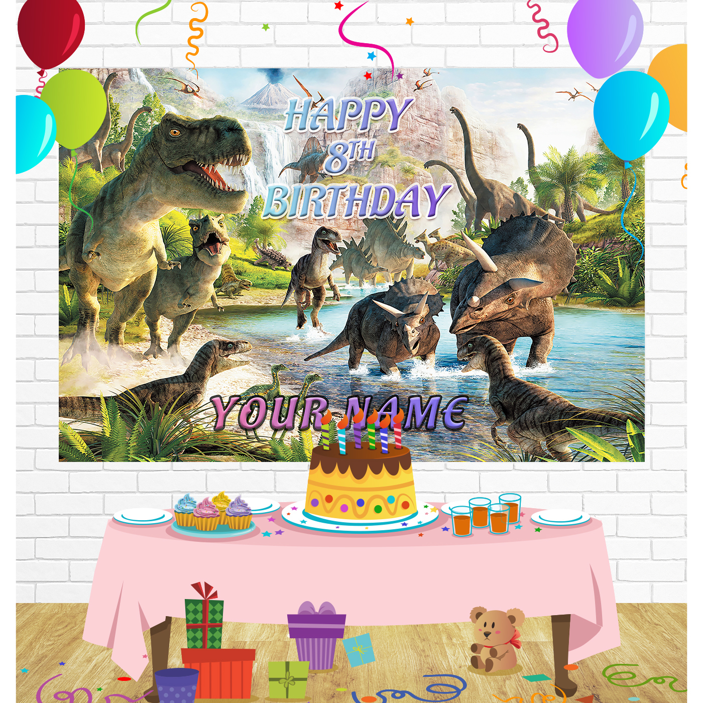 Jurassic World Birthday Backdrop for Party Supplies Decorations