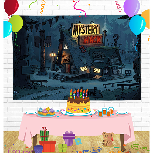 Gravity Falls Birthday Backdrop for Party Supplies Decorations