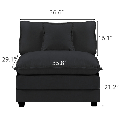 Cloudy 149.2'' Luxury Thickened Cushion Sectional Sofa