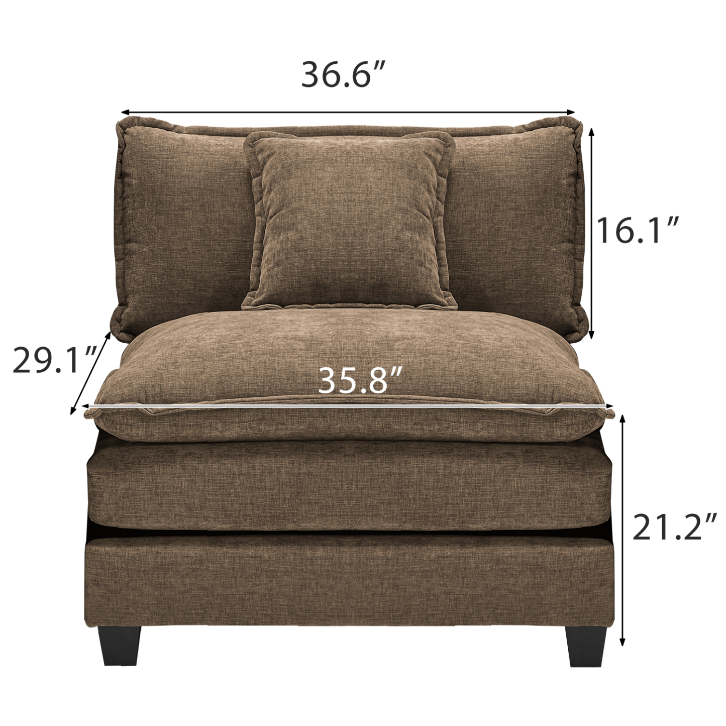 Cloudy 149.2'' Luxury Thickened Cushion Sectional Sofa