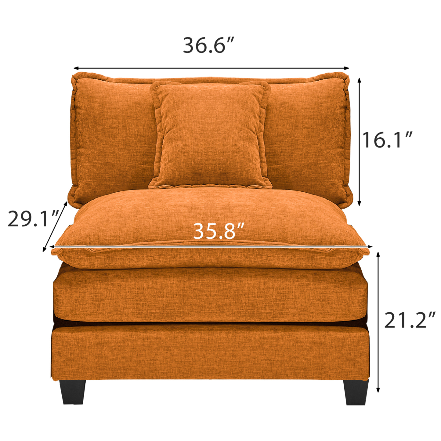 Cloudy 149.2'' Luxury Thickened Cushion Sectional Sofa