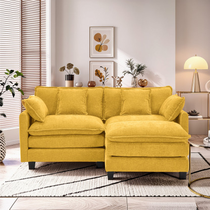 Cloudy 149.2'' Luxury Thickened Cushion Sectional Sofa