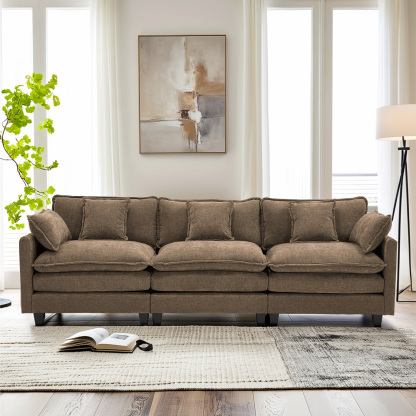 Cloudy 149.2'' Luxury Thickened Cushion Sectional Sofa