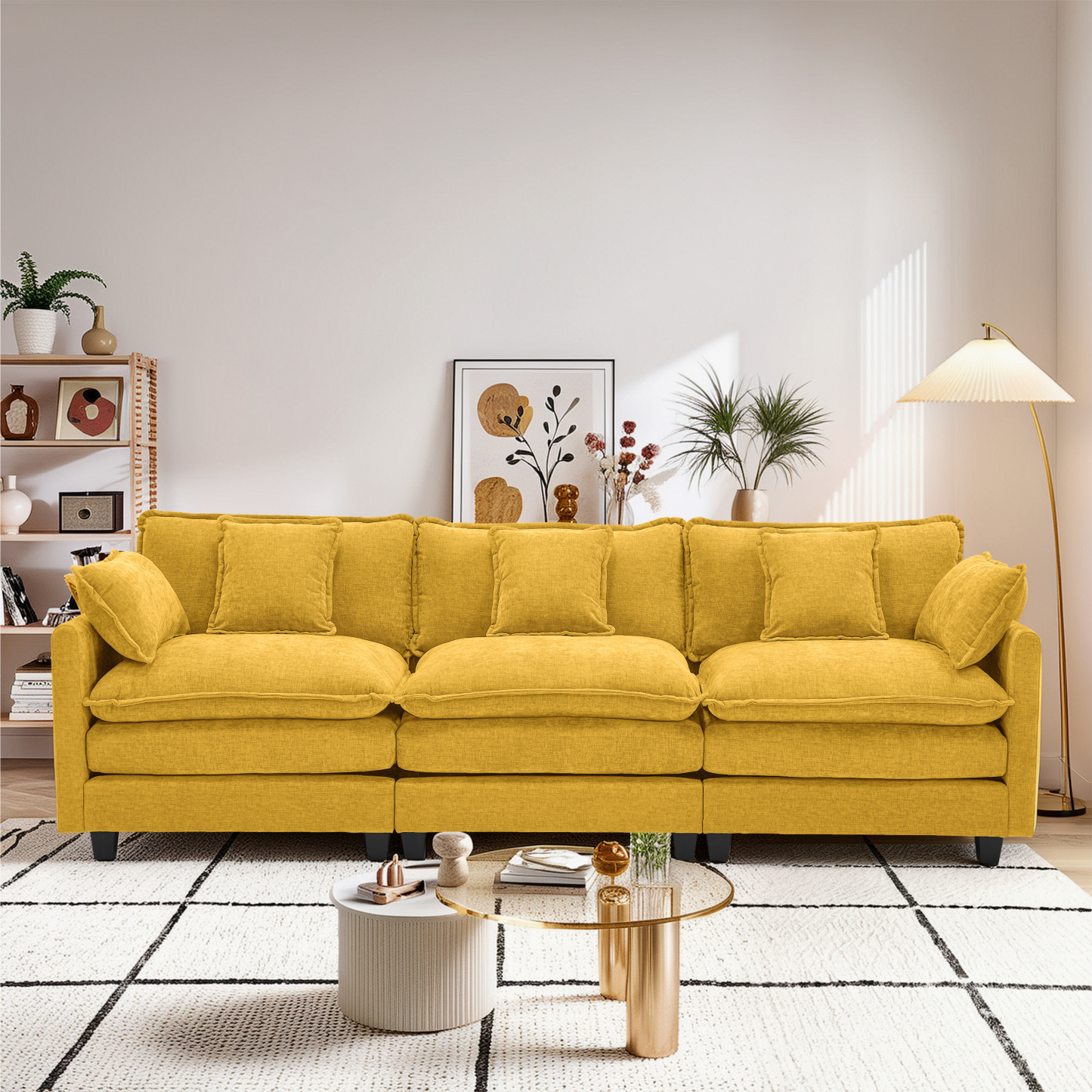 Cloudy 149.2'' Luxury Thickened Cushion Sectional Sofa