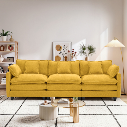 Cloudy 149.2'' Luxury Thickened Cushion Sectional Sofa