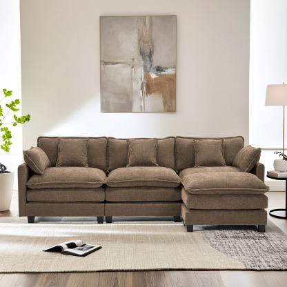 Cloudy 149.2'' Luxury Thickened Cushion Sectional Sofa