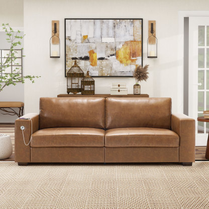 Classic 70" & 89" Modern Sofa with USB Charging 