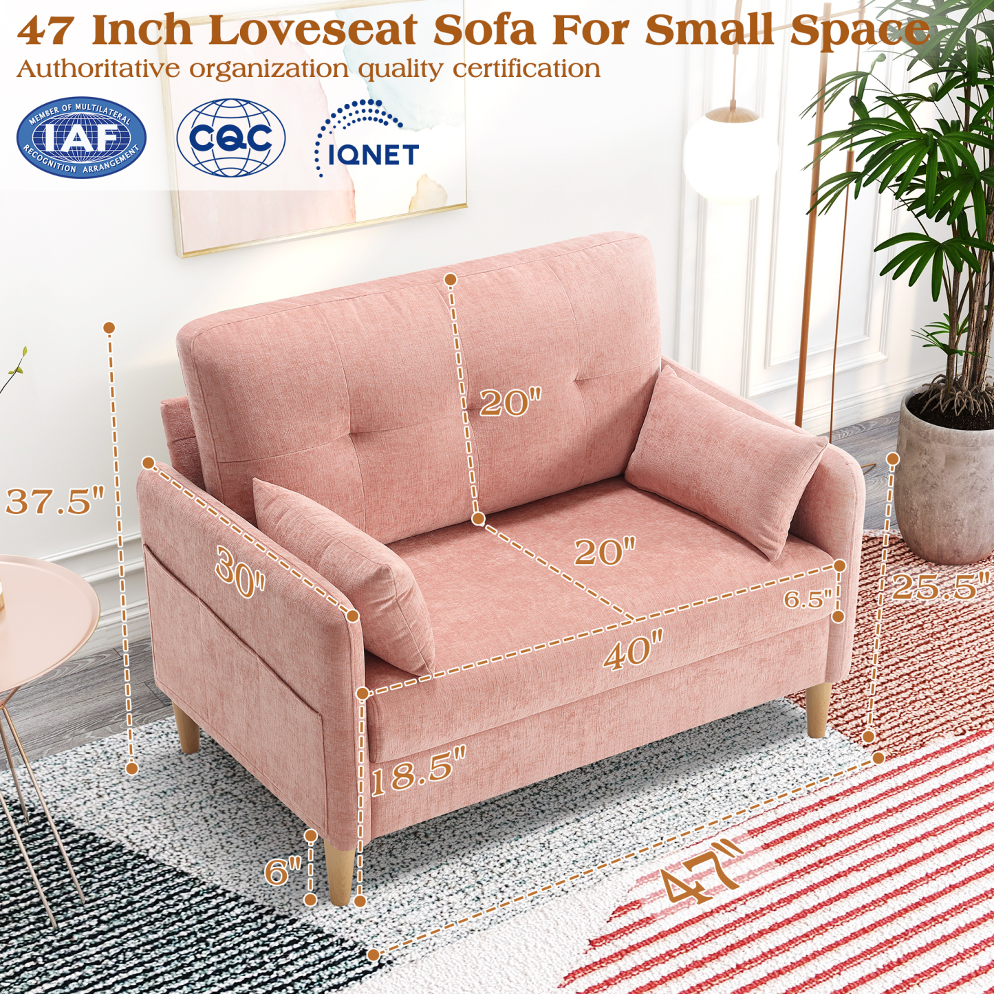 Petite 47'' Exquisite Loveseat