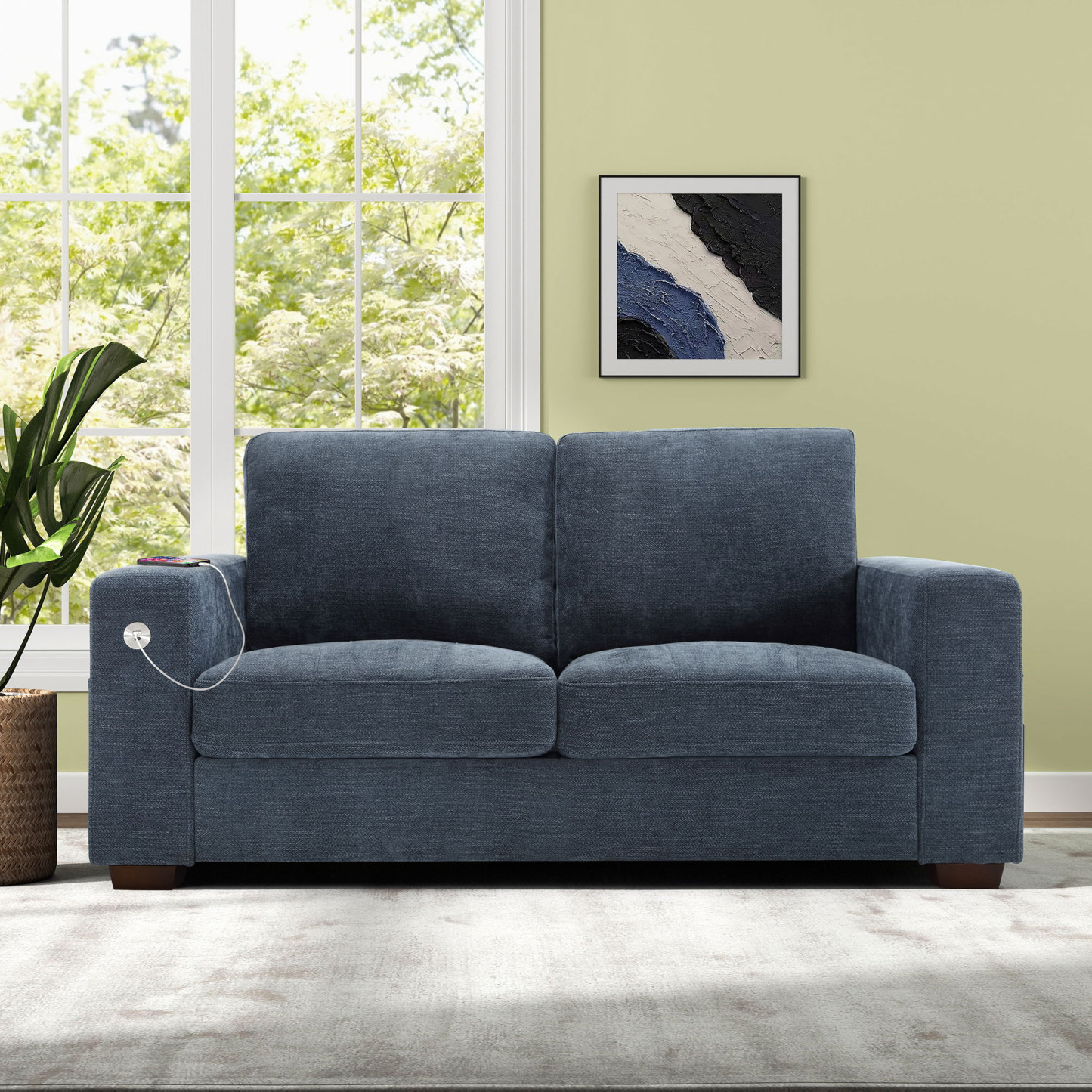 Classic 70" & 89" Modern Sofa with USB Charging