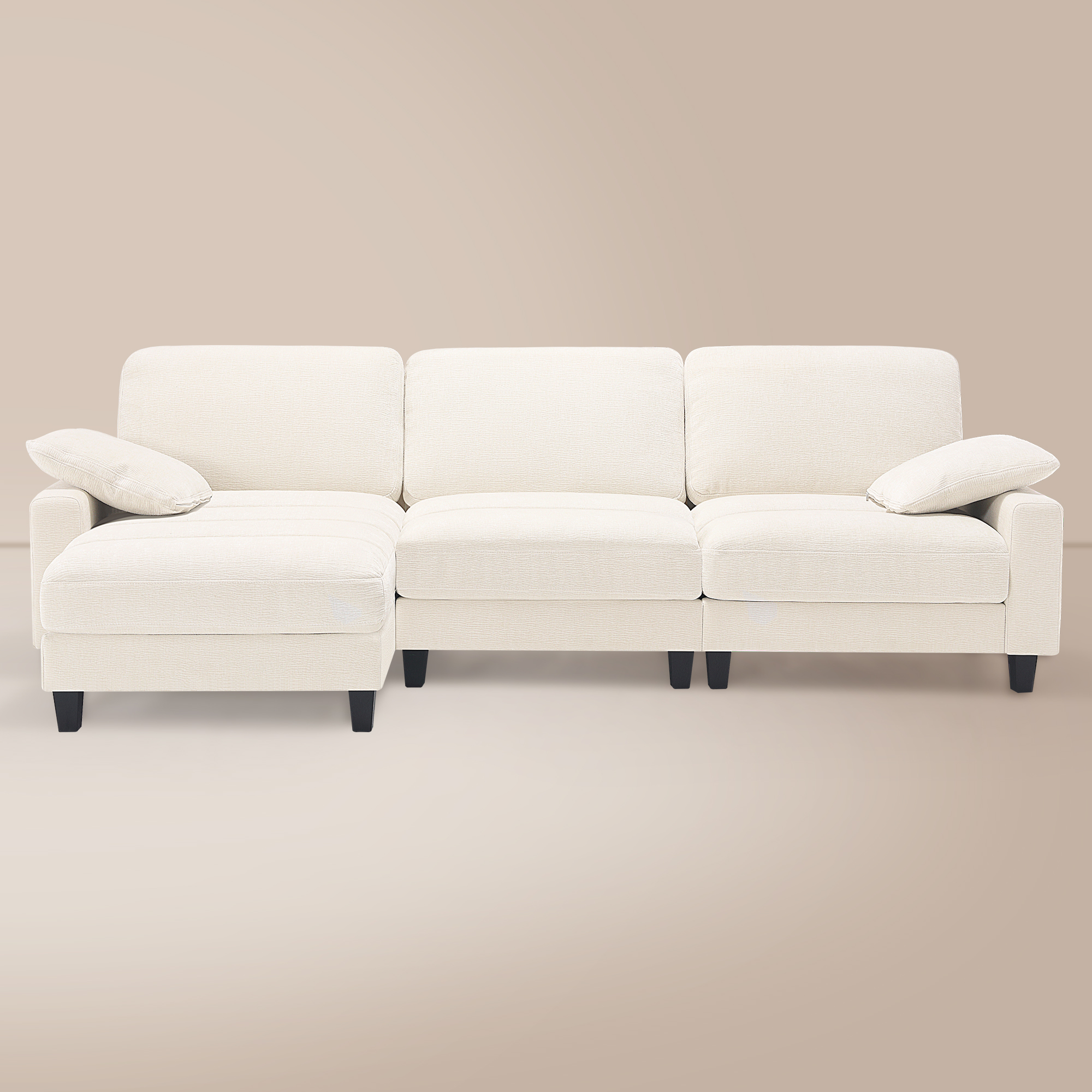 Serenity Plush 108 inch Sectional Sofa With Chaise