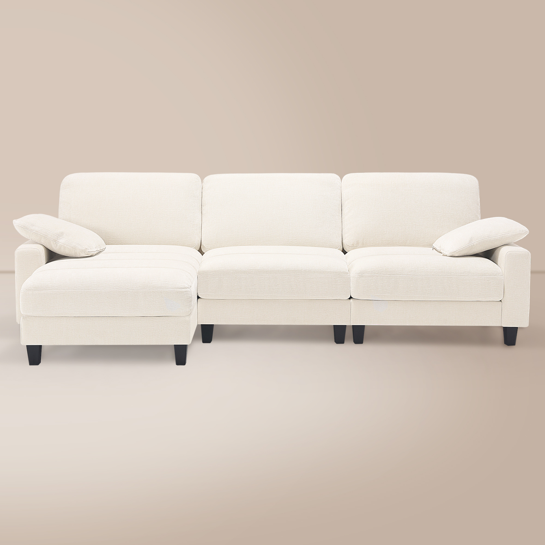 Serenity Plush 108 inch Sectional Sofa With Chaise
