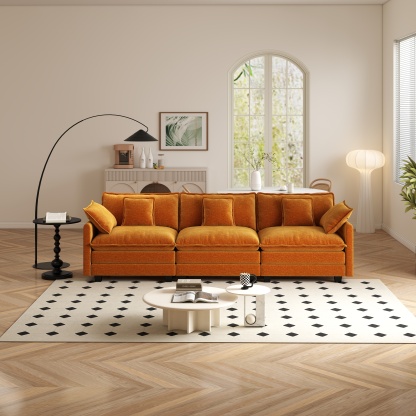 Cloudy 149.2'' Luxury Thickened Cushion Sectional Sofa