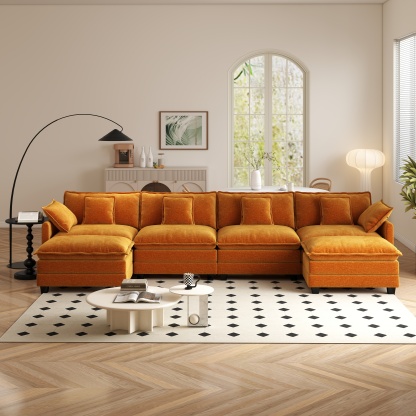 Cloudy 149.2'' Luxury Thickened Cushion Sectional Sofa