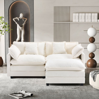 Cloudy 149.2'' Luxury Thickened Cushion Sectional Sofa