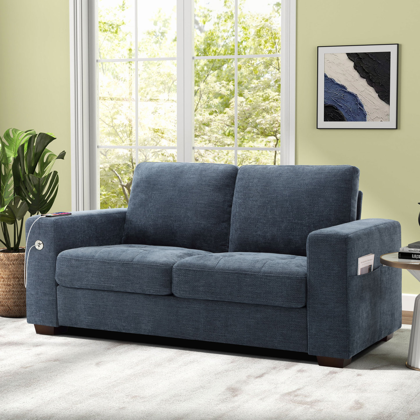 Classic 70" & 89" Modern Sofa with USB Charging